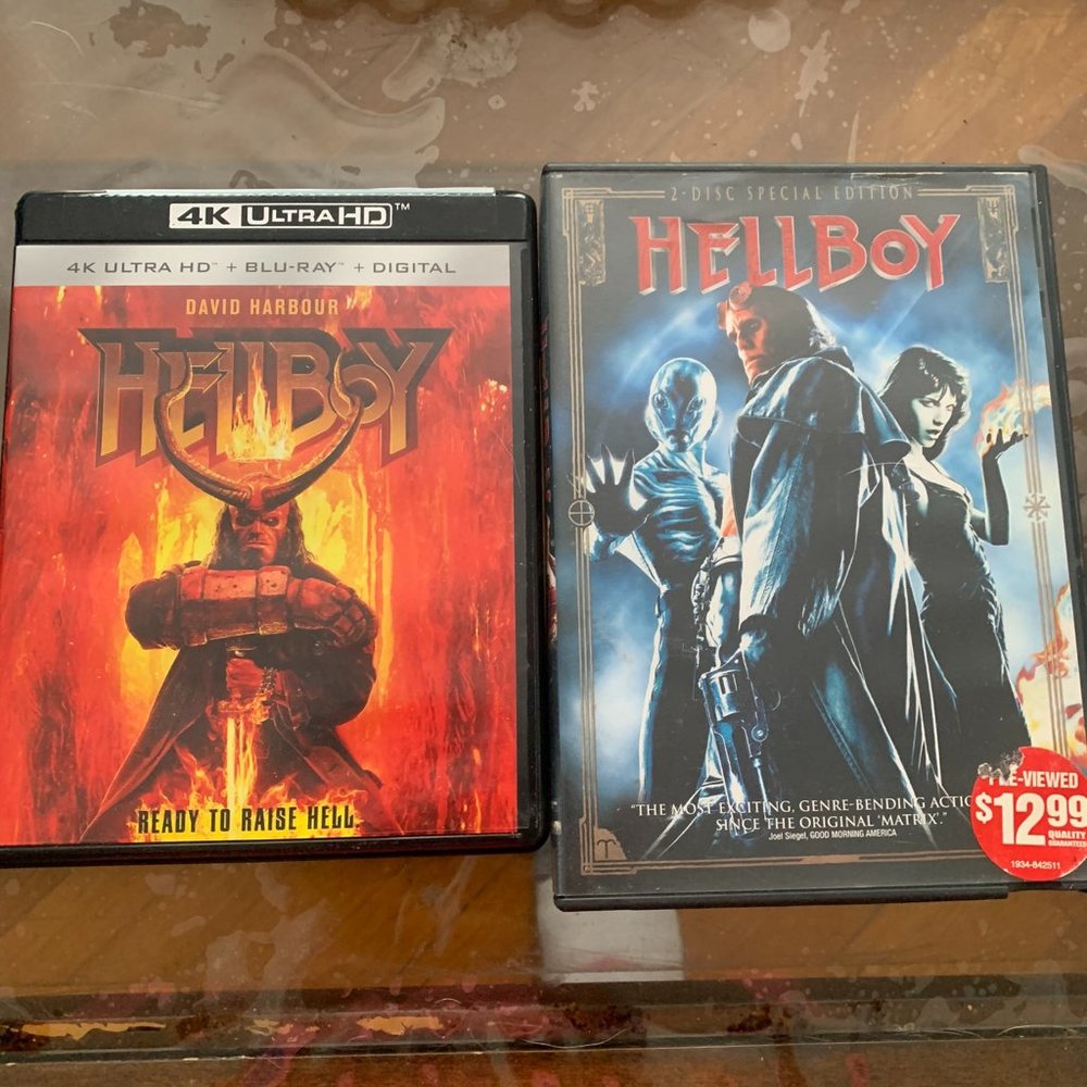 4K HD Blu-ray HellBoy 2 & DVD HellBoy 1 Sci-Fi Action Discs